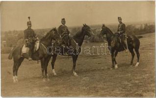 1912 Miskolc, huszárok lovon / K.u.K. Hungarian hussars on horses. photo (EK)