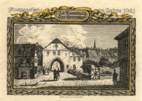 Német Birodalom/Weimari Köztársaság/Naumburg 1921. 25Pf(3x), 75Pf(3x) 6klf db, teljes sor T:1