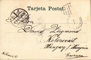 1901 Panama City, Plaza de la Catedral, Compagne Universelle du Canal Interoceanique, Grand Cafe / s...