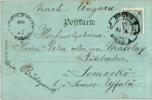 1900 Uhersky Ostroh, Magyarsárvár, Ungarisch Ostra; Marktplatz, Schule, Schloss, Volkstracht / marke...