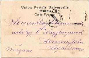 1902 Galati, Galatz; street view with tram, shops  (Rb)