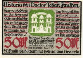 Német Birodalom/Weimari Köztársaság/Roda 1921. 10Pf, 25Pf, 50Pf(6x), 8klf db, teljes sor T:1