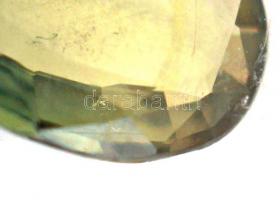Alexandrit krizoberill 0,75 K.Színváltós zöld és lila. Ovális vegyes csiszolás. Tanúsítvánnyal, leír...