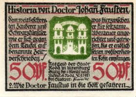 Német Birodalom/Weimari Köztársaság/Roda 1921. 10Pf, 25Pf, 50Pf(6x), 8klf db, teljes sor T:1