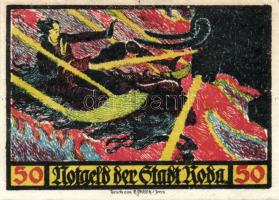 Német Birodalom/Weimari Köztársaság/Roda 1921. 10Pf, 25Pf, 50Pf(6x), 8klf db, teljes sor T:1