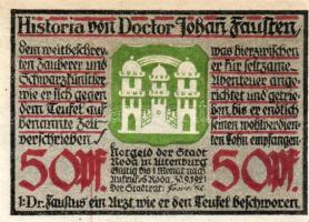 Német Birodalom/Weimari Köztársaság/Roda 1921. 10Pf, 25Pf, 50Pf(6x), 8klf db, teljes sor T:1