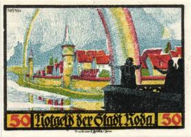 Német Birodalom/Weimari Köztársaság/Roda 1921. 10Pf, 25Pf, 50Pf(6x), 8klf db, teljes sor T:1