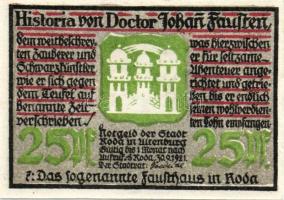 Német Birodalom/Weimari Köztársaság/Roda 1921. 10Pf, 25Pf, 50Pf(6x), 8klf db, teljes sor T:1