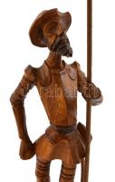 Don Quijote faragott fa szobrocska 33 cm