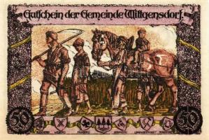 Német Birodalom/Weimari Köztársaság/Wittgensdorf 1921. 25Pf(2x), 50Pf(2x), 4klf db, teljes sor T:1