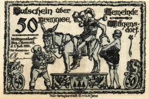 Német Birodalom/Weimari Köztársaság/Wittgensdorf 1921. 25Pf(2x), 50Pf(2x), 4klf db, teljes sor T:1