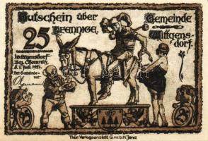 Német Birodalom/Weimari Köztársaság/Wittgensdorf 1921. 25Pf(2x), 50Pf(2x), 4klf db, teljes sor T:1