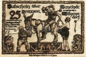 Német Birodalom/Weimari Köztársaság/Wittgensdorf 1921. 25Pf(2x), 50Pf(2x), 4klf db, teljes sor T:1