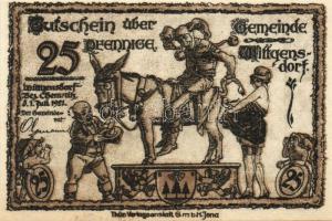 Német Birodalom/Weimari Köztársaság/Wittgensdorf 1921. 25Pf(2x), 50Pf(2x), 4klf db, teljes sor T:1