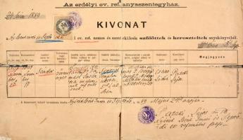 torboszlói és szentrontási Bereczky Sándor (1864-?) és felesége Papp Aranka Gizella (1876) személyi ...