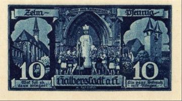 Német Birodalom/Weimari Köztársaság/Halberstadt 1921. 10Pf(3x), 25Pf(3x), 50Pf(3x) 9klf db, teljes sor T:1