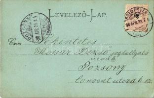 1898 Kolozsvár, Cluj; Fő tér északi oldala, Európa kávéház, Kiss Ernő, Medgyesy és Nyegrutz és Gerge...