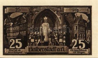 Német Birodalom/Weimari Köztársaság/Halberstadt 1921. 10Pf(3x), 25Pf(3x), 50Pf(3x) 9klf db, teljes s...