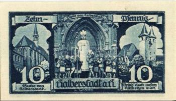 Német Birodalom/Weimari Köztársaság/Halberstadt 1921. 10Pf(3x), 25Pf(3x), 50Pf(3x) 9klf db, teljes s...