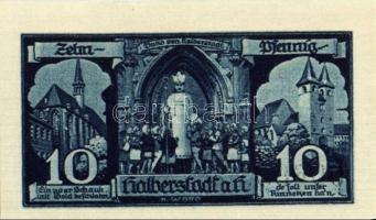 Német Birodalom/Weimari Köztársaság/Halberstadt 1921. 10Pf(3x), 25Pf(3x), 50Pf(3x) 9klf db, teljes s...