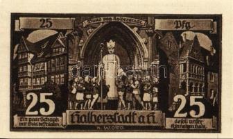 Német Birodalom/Weimari Köztársaság/Halberstadt 1921. 10Pf(3x), 25Pf(3x), 50Pf(3x) 9klf db, teljes s...