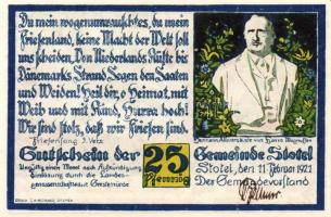 Német Birodalom/Weimari Köztársaság/Stotel 1921. 25Pf(4x), mind klf db, teljes sor T:1