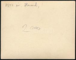 1944 Herend, porcelánfestés a Herendi Porcelángyárban, fotó, 6,5×8,5 cm