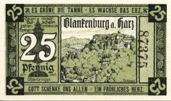 Német Birodalom/Weimari Köztársaság/Blankenburg am Harz 1920. 5Pf, 10Pf,(2x), 25Pf, 50Pf. 5klf db, t...