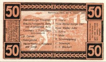 Német Birodalom/Weimari Köztársaság/Blankenburg am Harz 1920. 5Pf, 10Pf,(2x), 25Pf, 50Pf. 5klf db, t...
