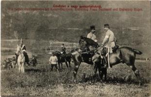 Üdvözlet a Nagy Gyakorlatokról. Kallós Photogr. 365. / Die beiden Commandanten des Kaiser Manövers, Erzherzog Franz Ferdinand und Erzherzog Eugen