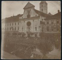 cca 1900 Esztergom, ferences Szent Anna-templom, fotó, 8,5×8,5 cm