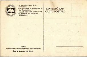 Kultúra 1919. Románok: a civilizáció hősei. Magyarország Területi Épségének Védelmi Ligájának kiadás...