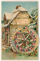 1910 Psychedelic mechanical litho art postcard