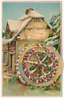 1910 Psychedelic mechanical litho art postcard