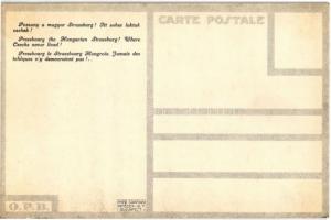 Pozsony, Pressburg, Bratislava; A magyar Strassbourg! Itt sohse laktak csehek! Impr. Grafikai Intéze...