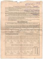 1880. Budapest "Kamatozó Nyereménykölcsön Tisza és mellékfolyói szabályozására és Szeged város ...