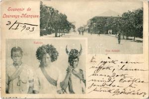 1903 Maputo, Lourenco Marques; Rua Araujo, Natives / street, folklore