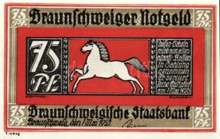 Német Birodalom/Weimari Köztársaság/Braunschweig 1921. 10Pf, 25Pf, 50Pf, 75Pf. 4klf db, teljes sor T...