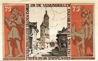 Német Birodalom/Weimari Köztársaság/Braunschweig 1921. 10Pf, 25Pf, 50Pf, 75Pf. 4klf db, teljes sor T:1