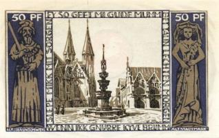 Német Birodalom/Weimari Köztársaság/Braunschweig 1921. 10Pf, 25Pf, 50Pf, 75Pf. 4klf db, teljes sor T...