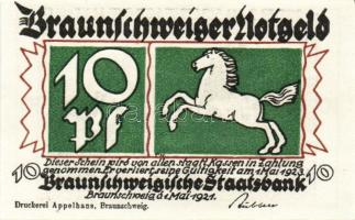 Német Birodalom/Weimari Köztársaság/Braunschweig 1921. 10Pf, 25Pf, 50Pf, 75Pf. 4klf db, teljes sor T...
