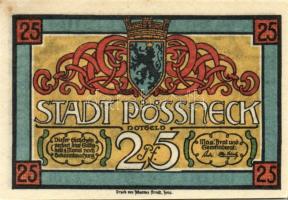 Német Birodalom/Weimari Köztársaság/Pössneck DN 25Pf, 50Pf, 75Pf. 3klf db, teljes sor T:1