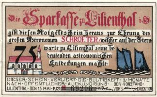 Német Birodalom/Weimari Köztársaság/Lilienthal 1921. 25Pf, 50Pf, 75Pf. 3klf db, teljes sor T:1