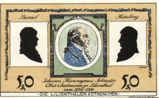 Német Birodalom/Weimari Köztársaság/Lilienthal 1921. 25Pf, 50Pf, 75Pf. 3klf db, teljes sor T:1