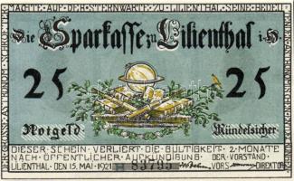 Német Birodalom/Weimari Köztársaság/Lilienthal 1921. 25Pf, 50Pf, 75Pf. 3klf db, teljes sor T:1