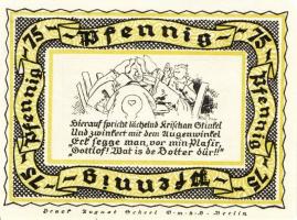 Német Birodalom/Weimari Köztársaság/Stolzenau 1921. 50Pf(5x), 75Pf(2x). 7klf db, teljes sor T:1/1-