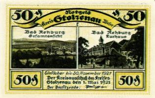 Német Birodalom/Weimari Köztársaság/Stolzenau 1921. 50Pf(5x), 75Pf(2x). 7klf db, teljes sor T:1/1-