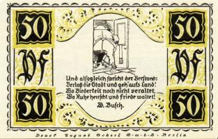 Német Birodalom/Weimari Köztársaság/Stolzenau 1921. 50Pf(5x), 75Pf(2x). 7klf db, teljes sor T:1/1-