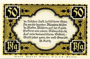 Német Birodalom/Weimari Köztársaság/Stolzenau 1921. 50Pf(5x), 75Pf(2x). 7klf db, teljes sor T:1/1-