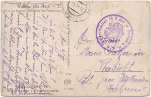 Weltkrieg 1914-1916. 30,5 cm Mörser. Zuführen des Geschosses / Világháború 1914-1915. 30,5-es mozsár...